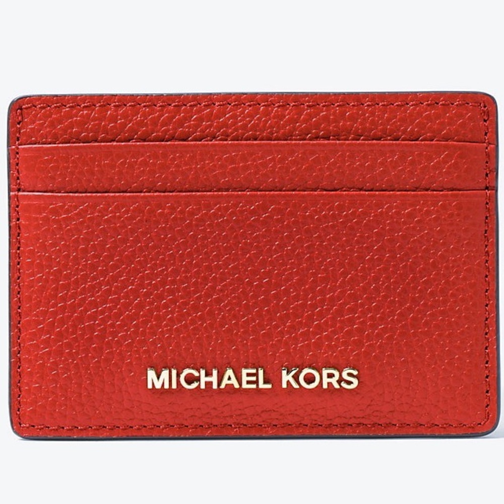 NWOT - Michael Kors Pebbled Leather Card Case - Picture 1 of 2